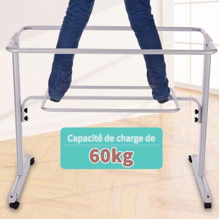 Дитяче ліжечко Supfine Cododo, ліжко 3-в-1 з матрацом та москітною сіткою, регульована висота, мобільна колиска для новонароджених/немовлят, Calidoo з кошиком для зберігання (92 x 58 x 70-87 см, сірий колір), YE360461 сірий 92x58x70-87 см