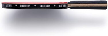 Ракета для настільного тенісу Butterfly Ovtcharov Expert ідеальна для досвідчених гравців та гравців, сертифіковані ITTF накладки LAGNUS (2,0 мм), 5-шарова деревина для атаки з увігнутою ручкою, для сильних ударів