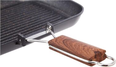 МИ ГОТУЄМО Титанова індукційна сковорода-гриль Ecochef, смугаста, 34 x 24 см, 5 шарів, Quantanium, Екологічно чиста, Без PFOA, Ков