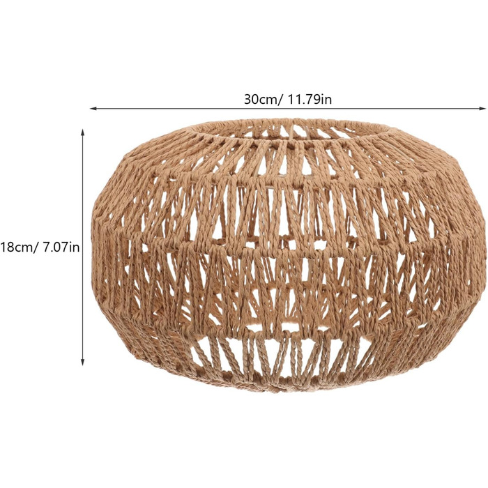 Плетений ротанг Підвісна лампа Кришка підвісного абажура Маленький абажур в стилі бохо Заміна підвісного абажура Стельовий вентилятор Циліндр для вітальні