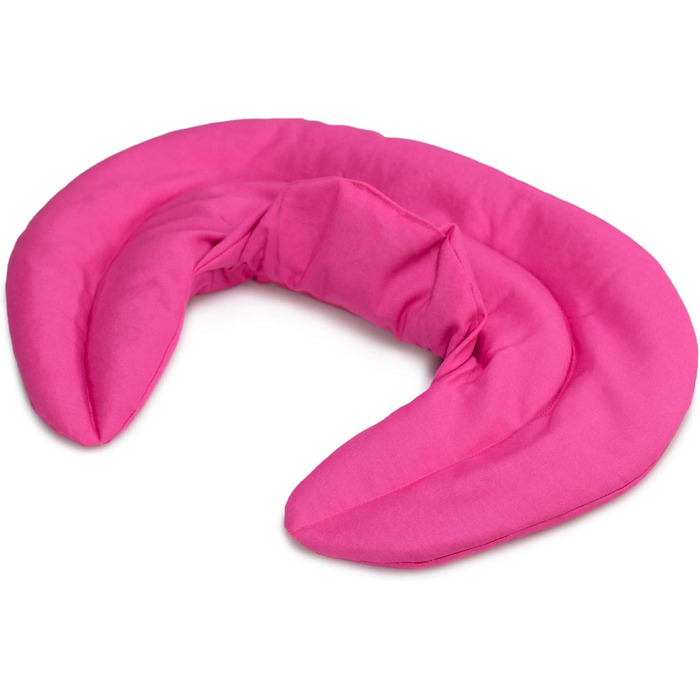 Рожева подушка для шиї зі стійкою - подушка з зерна - грілка для шиї - дуже затишна грілка для шиї - пшениця