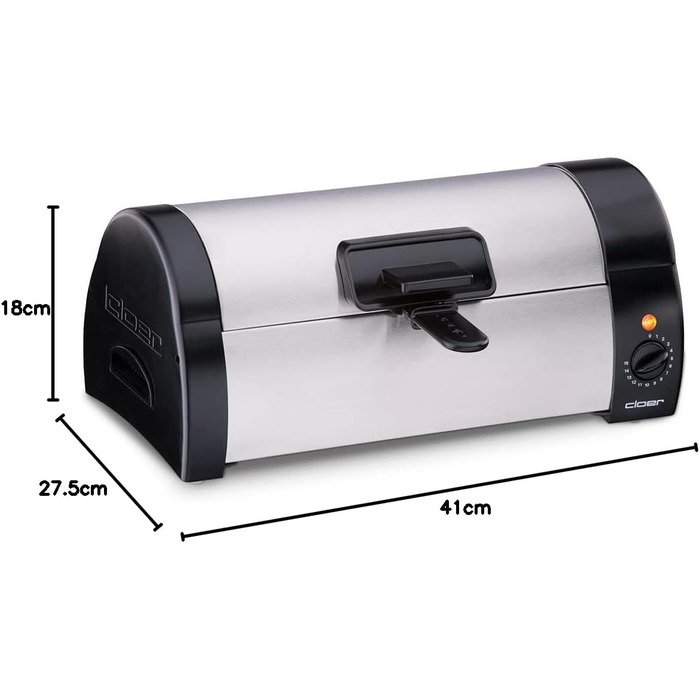 Хлібобулочний бейкер для випічки булочок, тортів або дріжджових частинок 570 Вт, матовий корпус з нержавіючої сталі, 3080