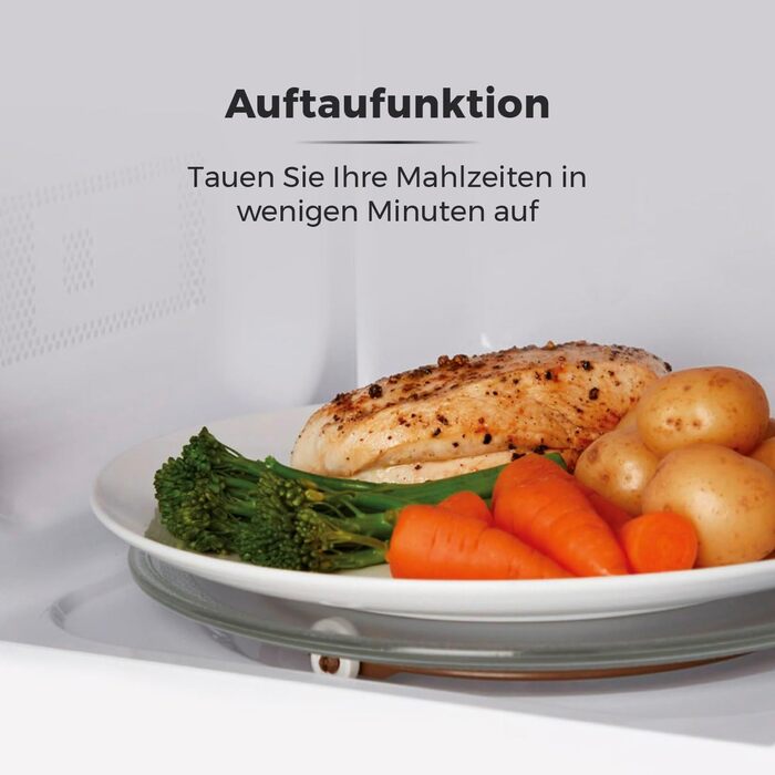 Ручна мікрохвильова піч Tower T24034BLK 20 літрів 700 Вт з 5 рівнями потужності та таймером на 35 хвилин - мікрохвильова піч чорна