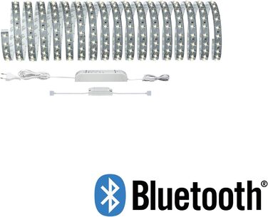 Світлодіодна стрічка MaxLED 500 Розумний дім Bluetooth Tunable White в т.ч. 47 Вт з можливістю затемнення сріблястий пластиковий світлодіодний ремінець 3000 K (базовий набір, 10 м, 2700 К), 70565