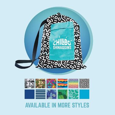 Надувний диван Chillbo Shwaggins, класний надувний шезлонг, крісло, просте встановлення, ідеально підходить як пляжне спорядження, аксесуари для кемпінгу та фестивалів, чорно-білий Swizzle