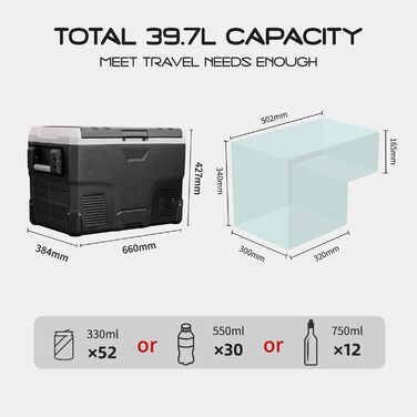 Автомобільний холодильник Alpicool IR42 40L Морозильна камера портативний компресорний автомобільний холодильник 12/24V електрични