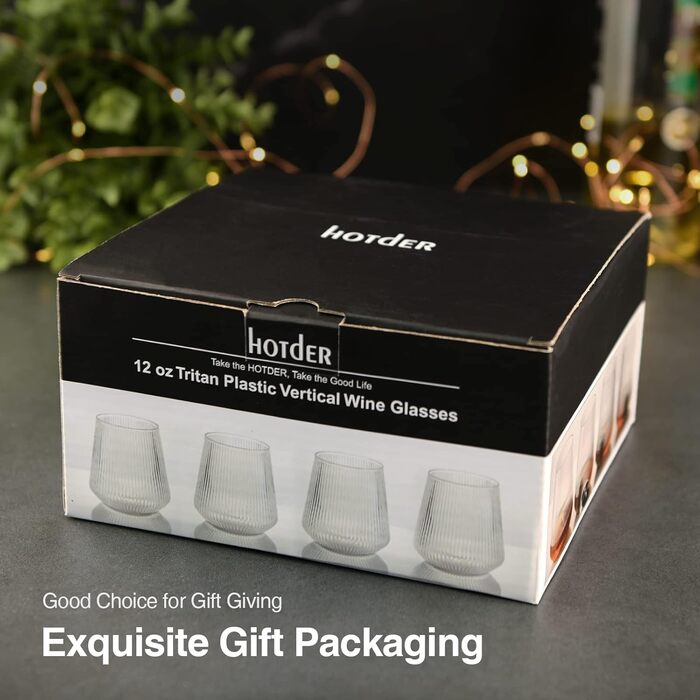 Гарячіші пластикові склянки для вина Tritan 355 мл, склянки для води склянки для пиття склянки для соку набір з 4, можна мити в по