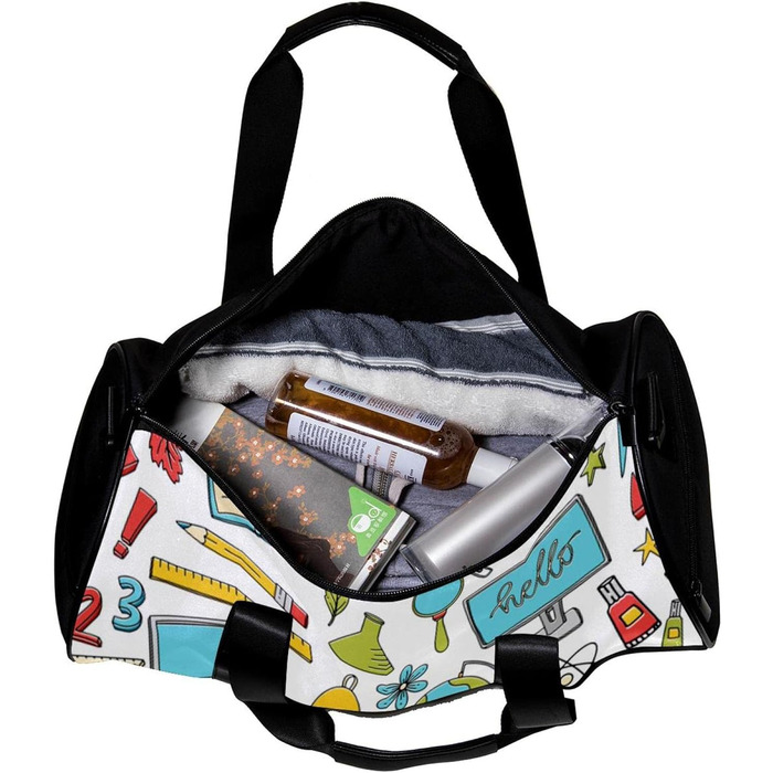 Спортивна сумка, дорожня сумка, сумка для шопінгу для жінок та чоловіків, з дизайном для початку навчального року, сумка-шопер з плечовим ременем