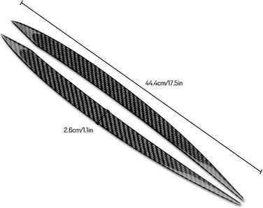Автомобільна фара з вуглецевого волокна Покриття для брів Повіки Декоративні наклейки для Volkswagen VW Golf 7 MK7 GTI Аксесуари 2013-2017 Налобні фари Покриття для брів Вуглецеве волокно, 2 шт.