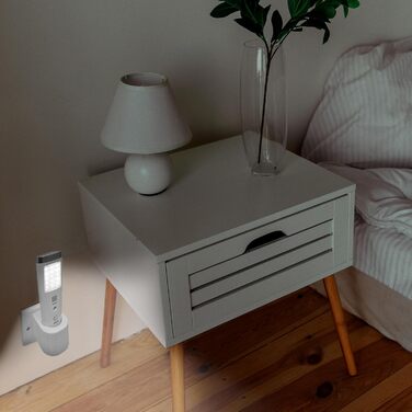 Датчик присутності - Кутове виявлення 60 - 15 передніх світлодіодів та 5 верхніх світлодіодів - Перезаряджається від мережі - Бездротовий індукційний зарядний пристрій - 3,7 В - Батарейка 15 см - Портативний ліхтарик - Білий