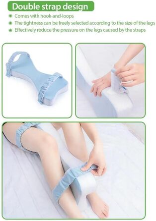 Надзвичайно велика ортопедична подушка для колін для тих, хто спить на боці - подушка з піни з ефектом пам&39яті 53 см для полегшення болю в стегнах і спині, збільшена подушка між ногами для