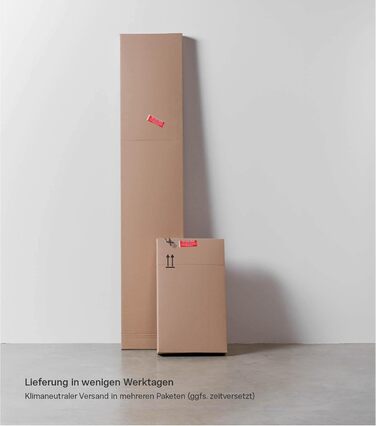 Шафа для документів mokebo, багатофункціональна шафа (60x180 см) Довга з дерева, також підходить як офісна шафа, універсальна шафа або шафа для взуття, а також як комора або шафа білого кольору -11 багатофункціональна шафа З відділеннями