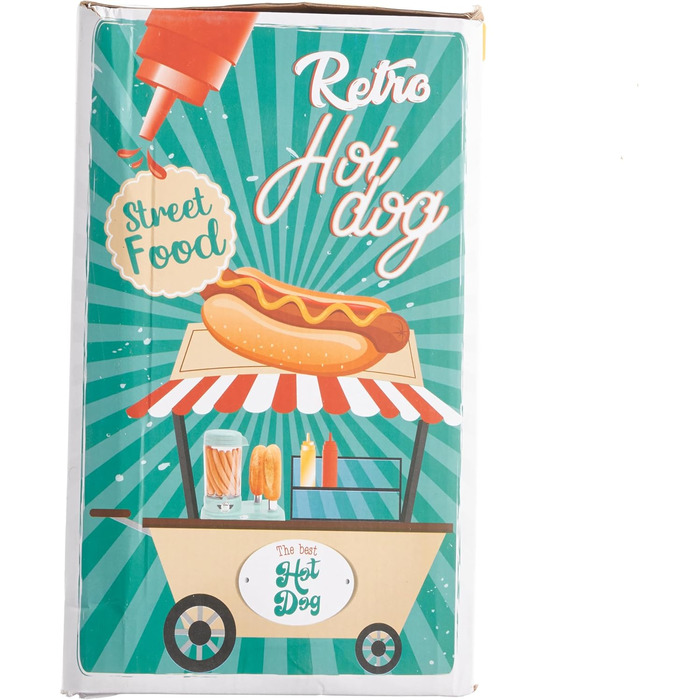 Машина для виготовлення хот-догів ScrapCooking 601 - місткість 12 сосисок і 2 булочки - вінтажний ретро-стиль для вечірок Барбекю Фестивалі Веселощі День народження-Зелений-0601, безпечний для харчових продуктів пластик, білий