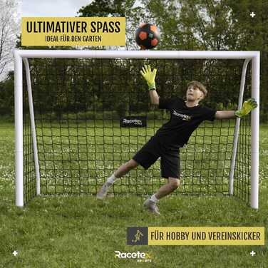 Футбольні ворота для дітей та дорослих у саду НАДЗВИЧАЙНО МІЦНІ - Дитячі футбольні ворота з міцною сталевою рамою спереду - Футбольні ворота, включаючи анкерні кріплення з нержавіючої сталі - Ворота для саду 300x200 (см)