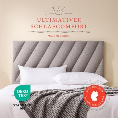 Подушки Pullman 40x80 см Комплект з 2 шт. , Подушки з мікрофібри готельної якості для всіх поз сну, Гіпоалергенні подушки з наповнювачем 500 г, Сертифіковані подушки для ліжка Oeko-Tex (40 x 80) 2 шт. 40x80 см 2