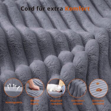 Місний розкладний диван IRONCK з функцією сну, диван-ліжко без кісток з вельвету та піни, диван-ліжко 153x267 см, розкладний диван-ліжко, 2 подушки та бічні кишені, диван-ліжко для вітальні-спальні, сірий темно-сірий, 2-