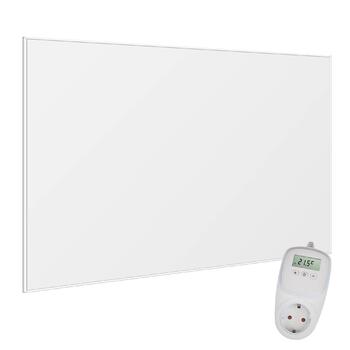 Інфрачервоний настінний обігрівач VIESTA F1200 потужністю 1200 Вт з термостатом TH10 плоска карбоново-кристалічна нагрівальна панель електричний інфрачервоний настінний обігрівач, ідеально підходить для віталень та ванних кімнат F1200 з TH10