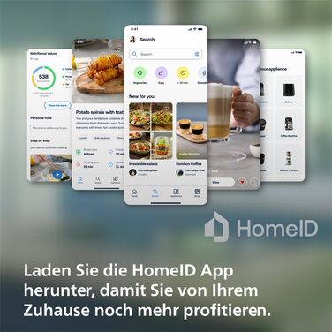 Аерофритюрниця Philips Essential - 4,1 літрова фритюрниця, фритюрниця на олії, технологія Rapid Air, додаток HomeID, контроль часу та температури, чорний (HD9200/90)