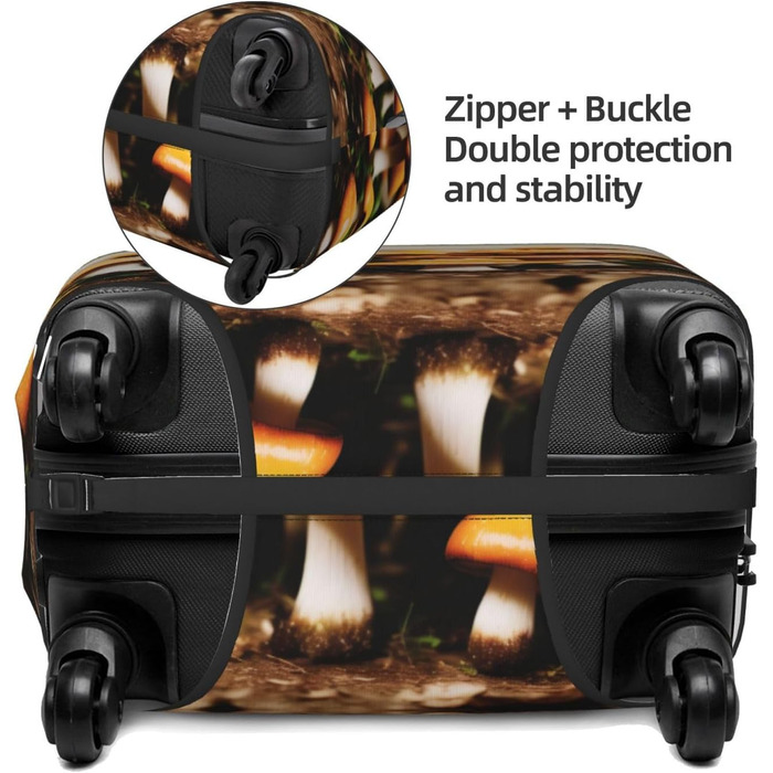 Чохол для валізи Pilz, міцний захист, підходить для багажу розміром 45,7 - 81,3 см, Чорний, Великий