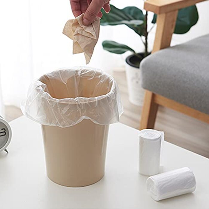 Міцних контейнерів для сміття, 0,5 л, для невеликих сміттєвих баків / настільних баків, підходять для баків об&39ємом 2 літри або менше. Прозорі., 300