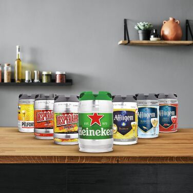 Диспенсер пива Krups Tireuse Bire Pompe Machine Pire Pression, дозатор пива, 5 л, покажчик температури, залишок об'єму, чорний і хромований VB700800, термопластик