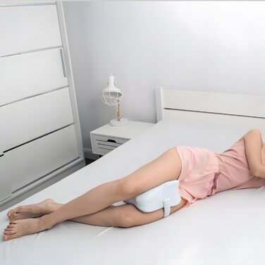 Подушка для коліна Retoo для сну на боці, ортопедична подушка для коліна з піни з ефектом пам&39яті, подушка для ніг для безболісного сну, ергономічна подушка для позиціонування з в&39язкопружної піни з ефектом пам&39яті, дихаючий чохол