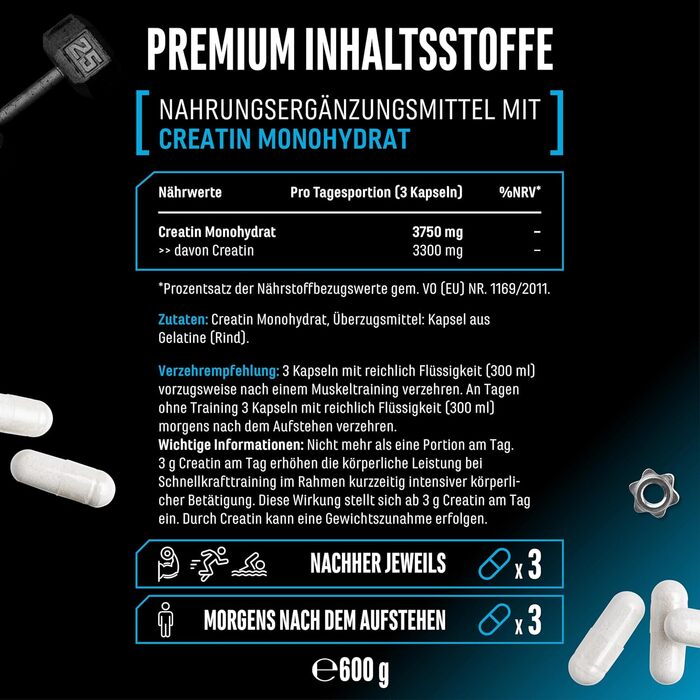 Капсули креатину Creatine Ultra – 420 шт. (1250 мг креатину моногідрату в кожній)