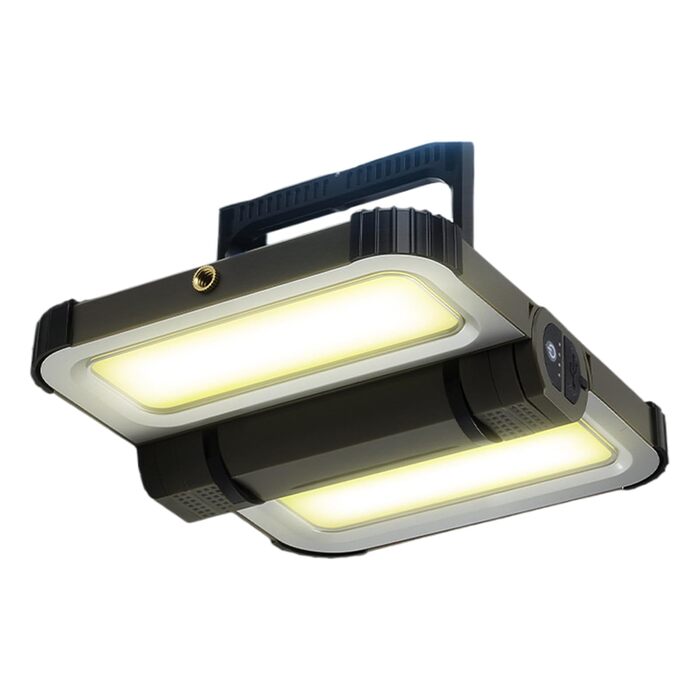 Світлодіодний кемпінговий ліхтар на сонячній батареї, зовнішнє освітлення з водонепроникною конструкцією, магнітне освітлення з кількома виходами, спорядження для виживання, компактний дизайн живлення