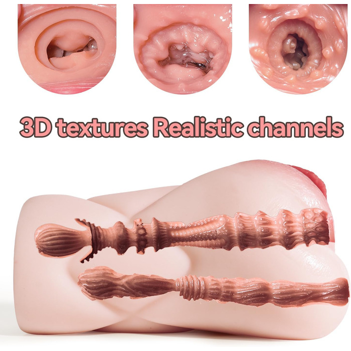 Реалістичний мастурбатор, мастурбація для чоловіків, кишеньковий мастурбатор-кишенька, секс-іграшка для чоловіків з 3D вагіною, клітором, анальною еротичною кишеньковою кицькою, мастурбація кицьки, секс-іграшка для пеніса, світла шкіра