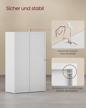 Книжкова шафа VASAGLE, книжкова полиця, з 5 відділеннями, офісна полиця, кубічна полиця, окремостояча полиця, для вітальні, спальні, офісу, дитячої кімнати, білий LBC25WT білий 5 відділень (24Г x 50Ш x 80В см)