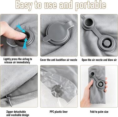 Ігрова подушка для читання, ергономічна надувна подушка для підтримки рук для тривалих ігрових сесій, в&39язана гачком подушка, геймерська подушка, подушка для гравця, подушка для читання для сидіння на ліжку/дивані/підлозі (сіра)