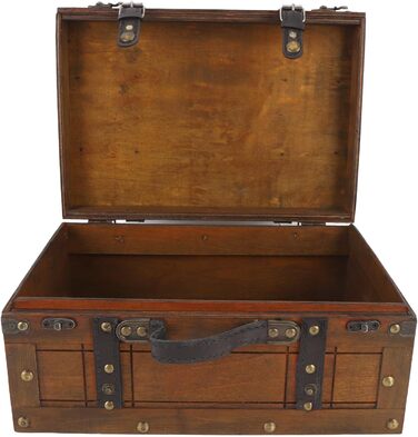 Скриня з кедрового дерева Dioche, портативна дерев&39яна скриня з потертим виглядом, футляр для зберігання одягу, іграшок та реквізиту античне бронзове покриття з ручкою зі штучної шкіри ідеально підходить для домашнього декору та повсякденного використан