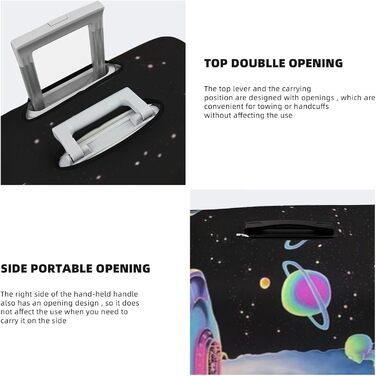 Чохол для валізи Raumschiff, міцний захист, підходить для багажу розміром 45,7 - 81,3 см, малий, Чорний