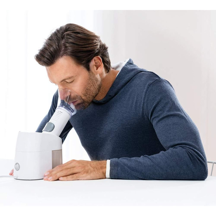 Паровий небулайзер Beurer SI 40, для використання в роті, носі та горлі при застуді, розпилення рідин та ефірних олій, дуже тихий