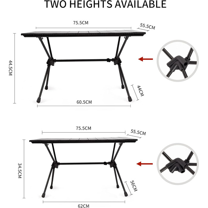 Кемпінговий стіл Naturehike, складний стіл з алюмінію, надлегкий кемпінговий стіл, маленький портативний кемпінговий стіл для саду, походів, кемпінгу