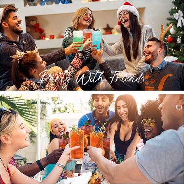 Набір коктейльних келихів ALINK з 4 шт. , келихи для пива, склянки для води, келихи для лонг-дрінку, склянки для пиття, склянки дл