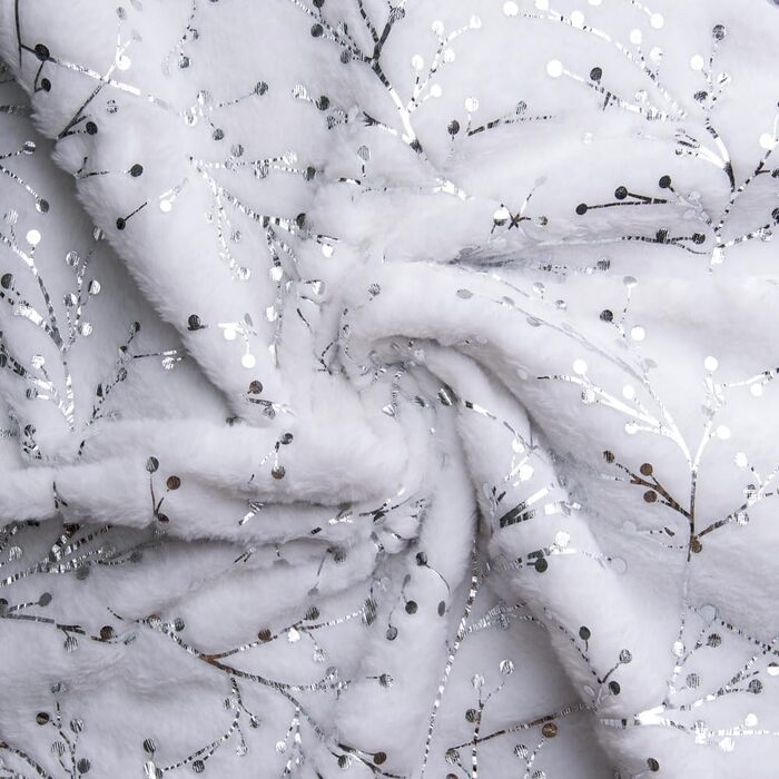 Різдвяний коврик під ялинку 90 см срібний Lanpn