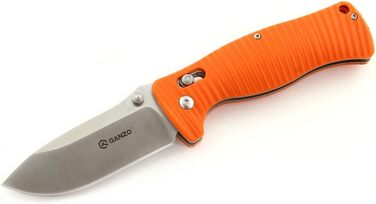 Ніж Ganzo G720 Колір рукоятки помаранчевий - Довжина клинка 9 см - Механізм замикання G-Lock - Сталь клинка нержавіюча сталь 440C