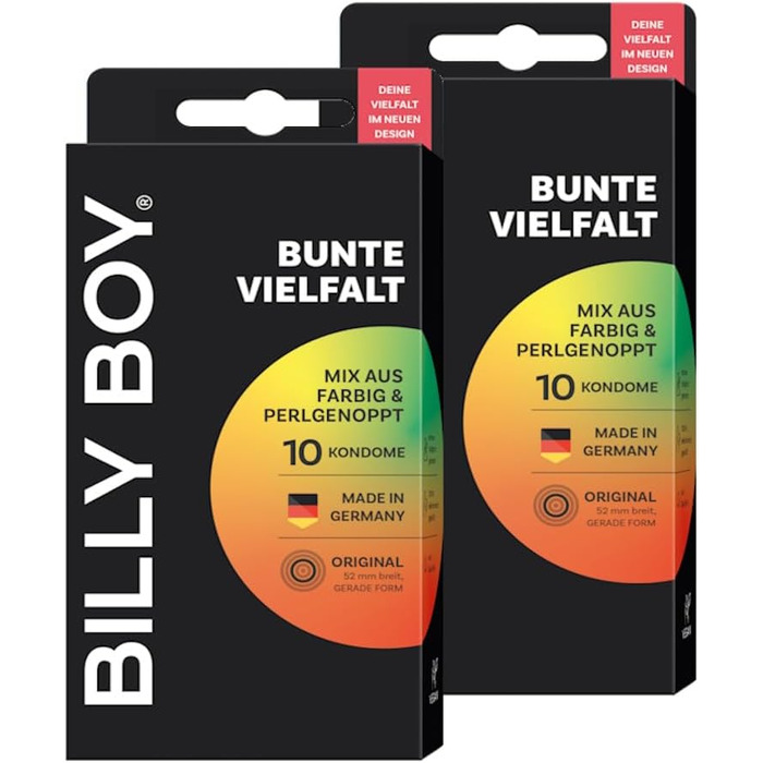 Презервативи BILLY BOY “Кольорова різноманітність”, 20 шт