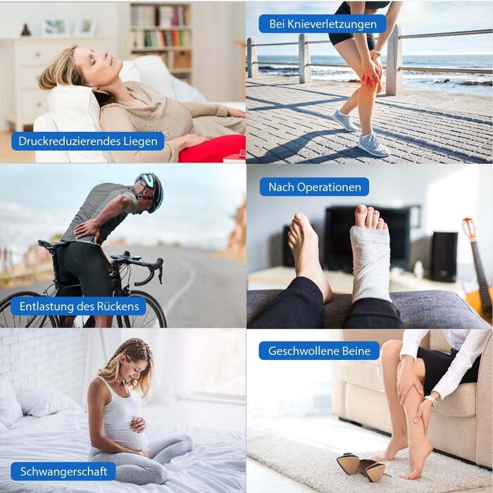 Ортопедична подушка для ніг MEDISAFETY MEDIPROF Оригінал від MediSafety (75x50x20 см) Зроблено в Німеччині Сертифіковано Oeko-Tex