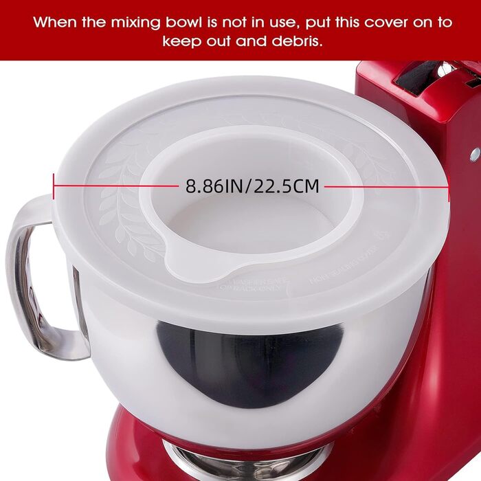 Кришка чаші міксера для міксера KitchenAid з нахиленою головкою 4.5-5 кварт, міксер у зборі, кришки чаші, захист від бризок кришки для змішування, конструкція з відкритим центральним отвором (2 шт. и) підходить для нахилу головки 4.5-5 кварт