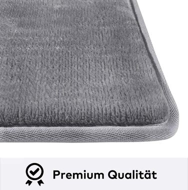 Комплект килимків для ванни Cloud Seven з піни з ефектом пам&39яті, 2 шт. Килимок для туалету з вирізом 51 x 61 см нековзний килимок для ванної кімнати, який можна прати, 43 x 61 см (сірий)