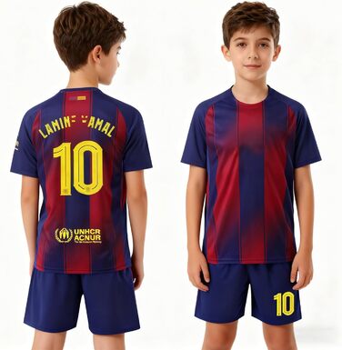 Новий дитячий комплект футбольної майки, тренувальна футбольна майка, домашня/виїзна футбольна майка, футболки для фанатів, швидковисихаюча, дихаюча футбольна майка з щитками для гомілок, 130-140C