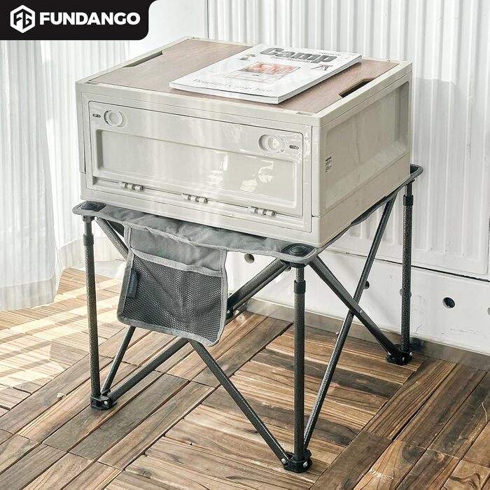 Складаний кемпінговий стілець FUNDANGO, вантажопідйомність 180 кг, складний стілець 46 см, садовий стілець з сумкою для перенесення, складний пуф для ніг, вуличний стілець для кемпінгу, походів, риболовлі, рибальський стілець, чорний - комплект з 2 шт.