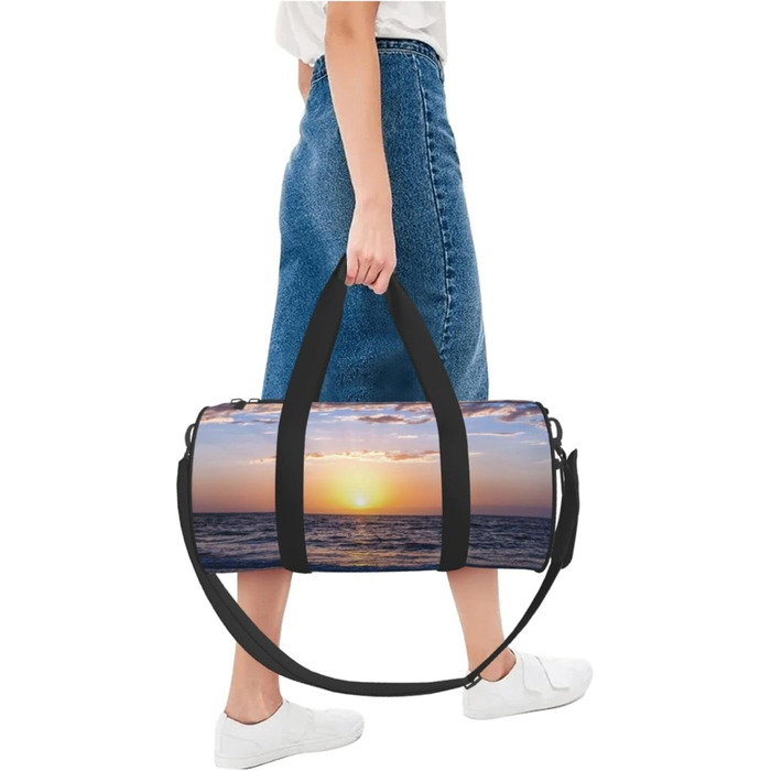 Спортивна сумка, дорожня сумка, пляжна сумка, з принтом, сумка на нічліг, чорна, універсальний розмір, сумка для подорожей