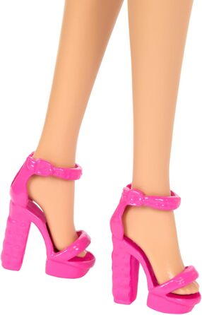 Лялька Barbie Fashionistas 223 із хвилястим світлим волоссям, сукнею та аксесуарами в стилі зачіски, колекційна модна лялька до 65