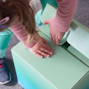 Дитячий комплект сидіння 60 x 60 x 55 см з картону, складаний дитячий стіл зі стільцями, комплект дитячих меблів 1 стіл та 4 дитячі стільці - Дитячий комплект сидіння &quotВеселка&quot