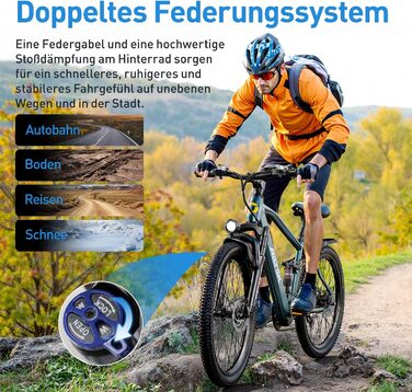 Дюймовий електровелосипед з 21-швидкісною коробкою передач, двигуном 250 Вт, акумулятором 13 Аг, максимальною швидкістю 25 км/год, рамою з високовуглецевої сталі, РК-дисплеєм, міський електровелосипед, 26-