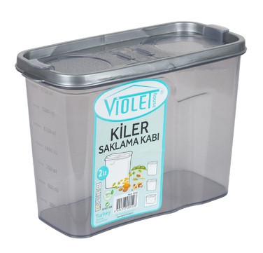 Контейнер для сипучих Violet House 0552 Transparent Black 2 л  (6859636)