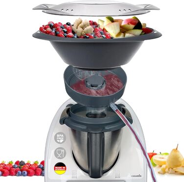Парова соковижималка MixFino для вашого Thermomix TM6 TM5 TM31 TM Friend - повністю автоматичне вичавлювання соку за допомогою соковижималки Thermomix для Thermomix